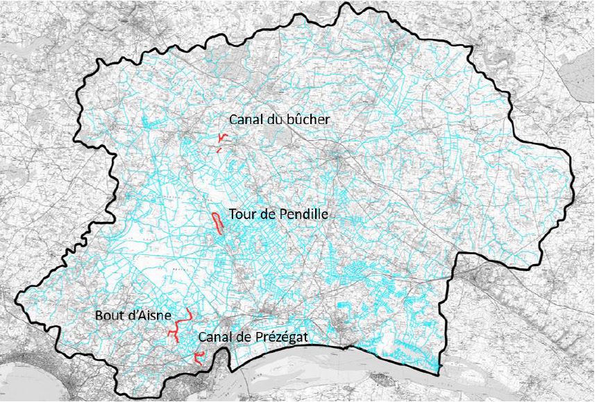 Linéaire prévisionnel curage marais 2021